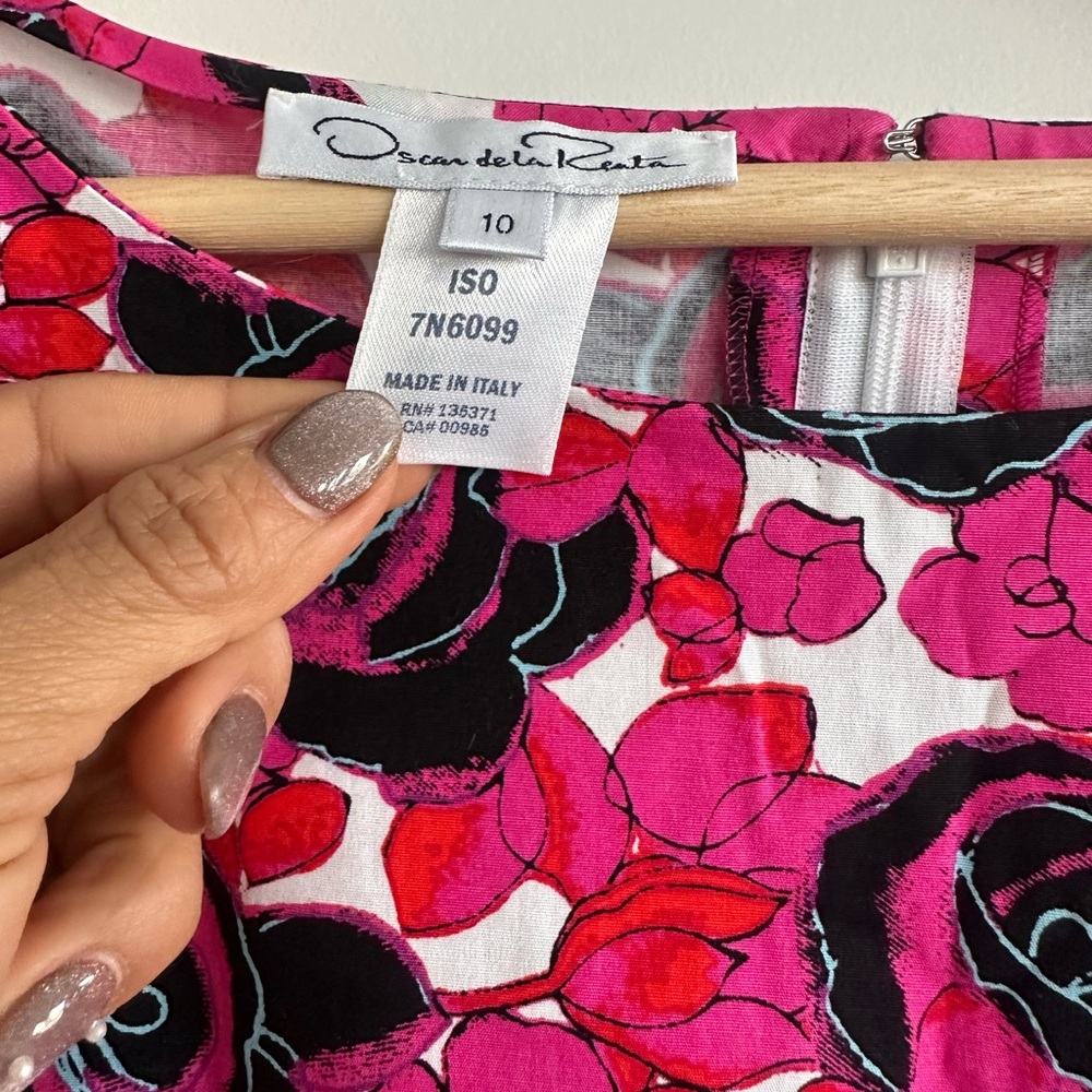 Vintage Oscar de la Renta Floral Dress - Picture 8 of 11